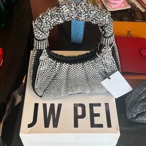 JW PEI Silver Crystal Mini Bag